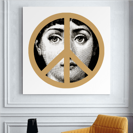 1 Panel Fornasetti World Peace Unframed Wall Canvas Art | Octo Treasures