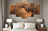 5 Panel Modern Combat Sniper Shooting Framed Wall Canvas Art | Octo Treasures