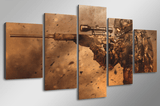 5 Panel Modern Combat Sniper Shooting Framed Wall Canvas Art | Octo Treasures