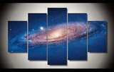 5 Panel The Universe Space Framed Wall Canvas Art | Octo Treasures