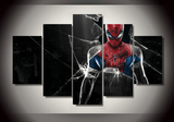 5 Piece Multi Panel Modern Home Decor Framed Marvel Super Hero Spider Man Wall Canvas Art | Octo Treasures