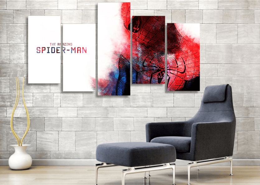 5 Panel The Amazing Spider Man Framed Wall Canvas | Octo Treasures