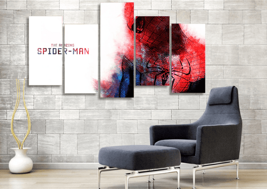 5 Panel The Amazing Spider Man Framed Wall Canvas | Octo Treasures