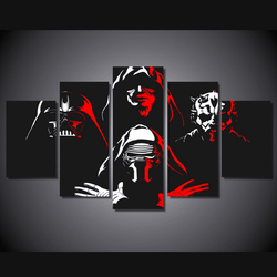 5 Piece Multi Panel Modern Home Decor Framed Star Wars Dark Forces Wall Canvas Art | Octo Treasures
