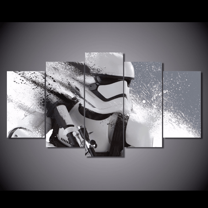 5 Panel Star Wars Stormtrooper Framed Wall Canvas | Octo Treasures