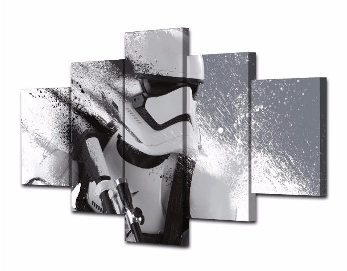 5 Panel Star Wars Stormtrooper Framed Wall Canvas | Octo Treasures