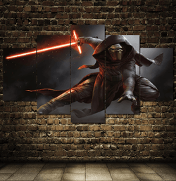 5 Panel Star Wars Kylo Ren Framed Wall Canvas | Octo Treasures