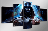 Star Wars 5 Panel Canvas Framed Darth Vader Wall Art | Octo Treasures