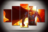 5 Piece Multi Panel Modern Home Decor Framed Superman DC Comic Superhero Wall Canvas Art | Octo Treasures