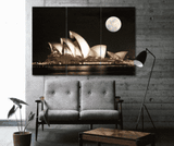 3 Panel Sydney Opera House Framed Wall Canvas | Octo Treasures