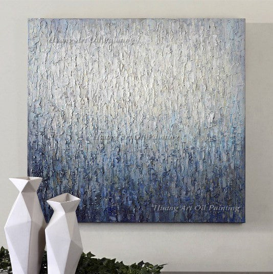 1 Panel Blue Escape Abstract Oil Painting Unframed Modern Wall Canvas | Octo Treasures