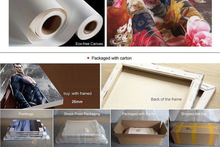 5 Panel Colorful Golden Retriever Dog Framed Wall Canvas | Octo Treasures