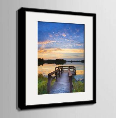 1 Panel Twilight Of The Lake Framed Wall Canvas Art | Octo Treasures