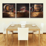 3 Pieces Multi Panel Modern Home Decor Framed Wine And Dine Wall Canvas Art | Octo Treasures