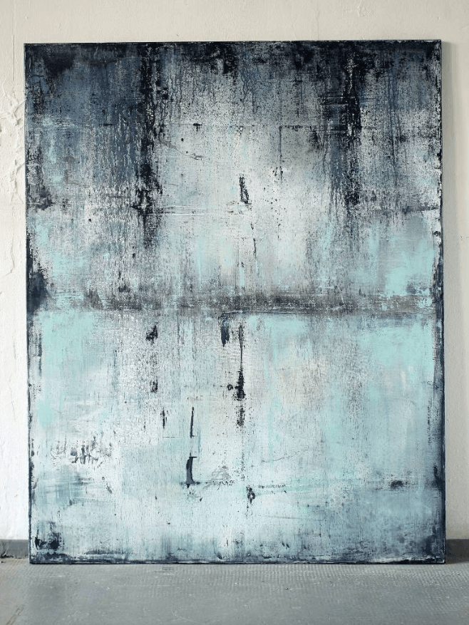 Blue With Past Framed Wall Painting By Christian Hetzel | Octo Treasures