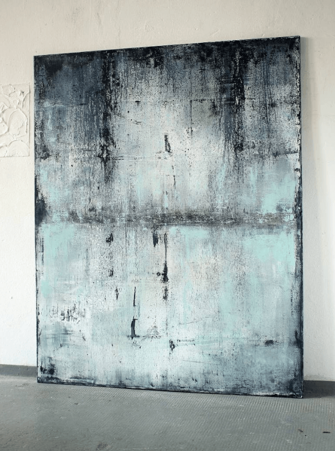 Blue With Past Framed Wall Painting By Christian Hetzel | Octo Treasures