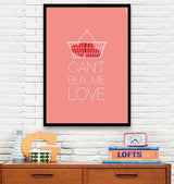 1 Panel Can't Buy Me Love Framed Wall Canvas Art | Octo Treasures