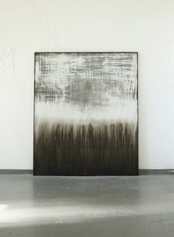 Flowing Brown Framed Wall Painting By Christian Hetzel | Octo Treasures