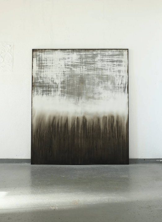 Flowing Brown Framed Wall Painting By Christian Hetzel | Octo Treasures