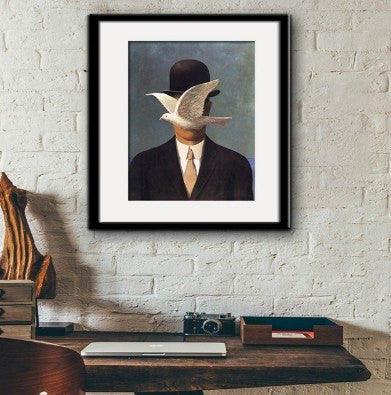 1 Panel White Dove And Gentleman Framed Wall Canvas Art | Octo Treasures