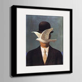 1 Panel White Dove And Gentleman Framed Wall Canvas Art | Octo Treasures