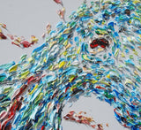 Octopus Fight Unframed Original Oil Painting By Koby Feldmos | Octo Treasures