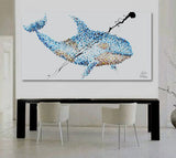 Orca Whale Unframed Original Oil Painting By Koby Feldmos | Octo Treasures