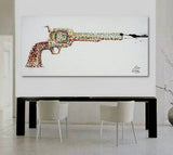 6 Shooter Unframed Original Oil Painting By Koby Feldmos | Octo Treasures