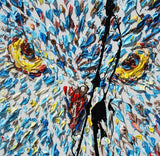 Owl Wisdom Unframed Original Oil Painting Koby Feldmos | Octo Treasures