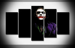 5 Panel Framed Joker Batman Wall Art Canvas | Octo Treasures