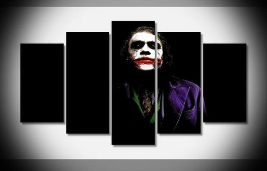 5 Panel Framed Joker Batman Wall Art Canvas | Octo Treasures