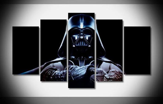 5 Panel Framed Star Wars Darth Vader Wall Art Canvas | Octo Treasures
