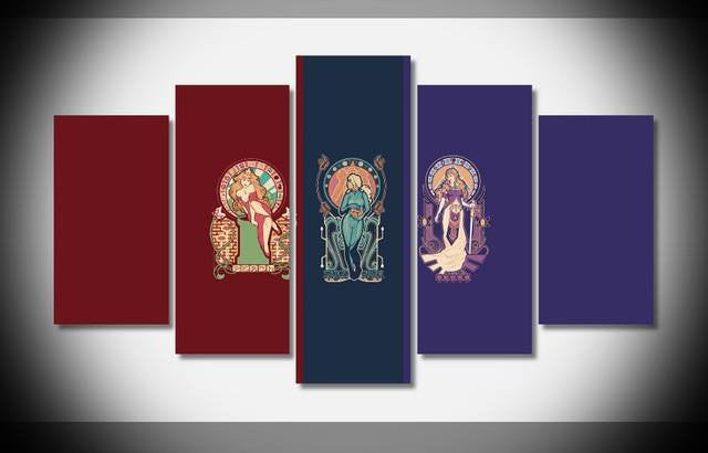5 Panel Framed Metroid Nintendo Wall Art Canvas | Octo Treasures