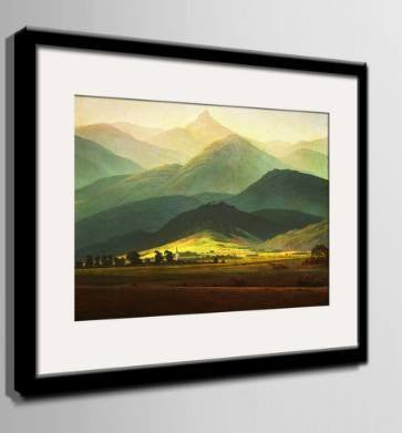 1 Panel Mountain Range Framed Wall Canvas Art | Octo Treasures