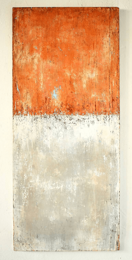 Orange Grey White No.1 Framed Wall Painting By Christian Hetzel | Octo Treasures