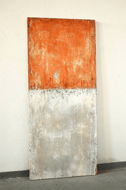 Orange Grey White No.1 Framed Wall Painting By Christian Hetzel | Octo Treasures