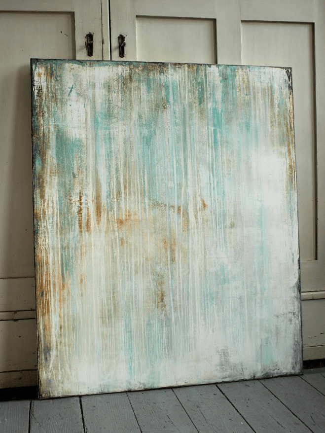 Pale Turquoise Framed Wall Painting By Christian Hetzel | Octo Treasures