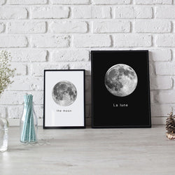 Moon Canvas Art Print Poster, Wall Pictures for Home Decoration, Wall Decor S16001-1 | Octo Treasures