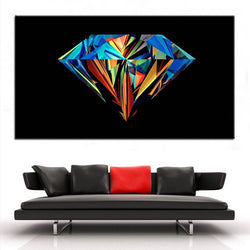 1 Panel Colorful Diamond Unframed Home Decor Wall Art | Octo Treasures