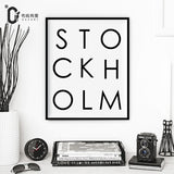 1 Panel Stockholm Inspirational Quote Typography Unframed Wall Art Canvas | Octo Treasures