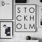 1 Panel Stockholm Inspirational Quote Typography Unframed Wall Art Canvas | Octo Treasures