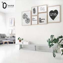 6 Panel Thankful For Today Unframed Wall Canvas Art | Octo Treasures