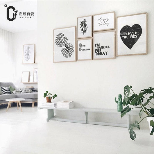 6 Panel Thankful For Today Unframed Wall Canvas Art | Octo Treasures