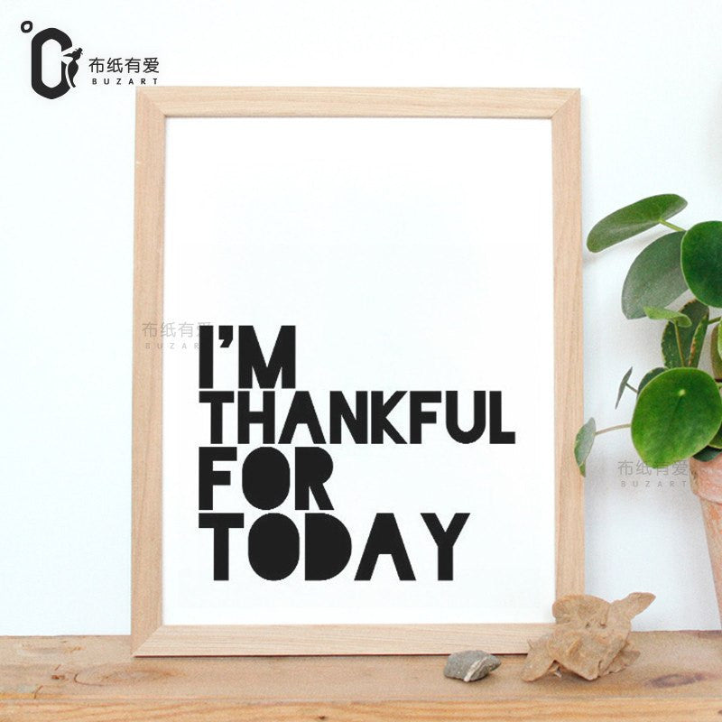 6 Panel Thankful For Today Unframed Wall Canvas Art | Octo Treasures