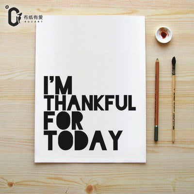 6 Panel Thankful For Today Unframed Wall Canvas Art | Octo Treasures