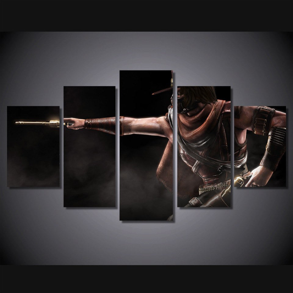5 Panel Mortal Kombat Game Framed Canvas Wall Art | Octo Treasures