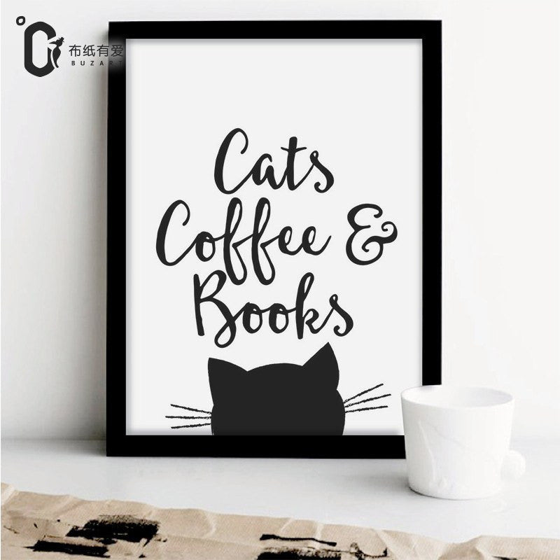 Life is Too Short Drink Coffee Nordic Unframed Wall Canvas Art | Octo Treasures