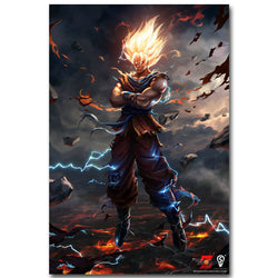 Dragon Ball Z Art Silk Fabric Poster Print 13x20 24x36inch Japanese Anime Goku Picture for Living Room Wall Decor Gift 015 | Octo Treasures