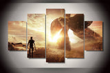 5 Panel Mad Max Framed Wall Canvas Art | Octo Treasures