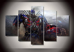 5 Panel Optimus Prime Transformers Framed Wall Canvas Art | Octo Treasures